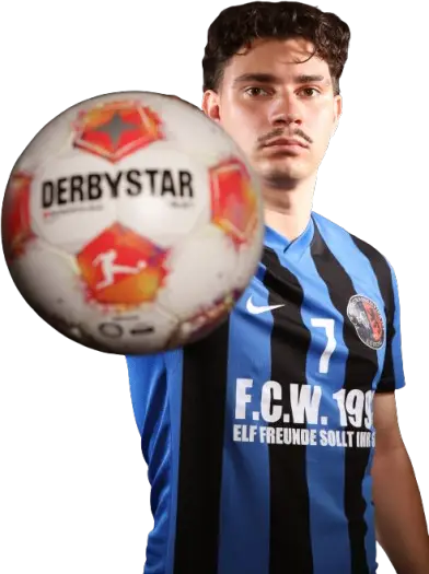 FC Waldstraßenviertel Spieler mit Ball